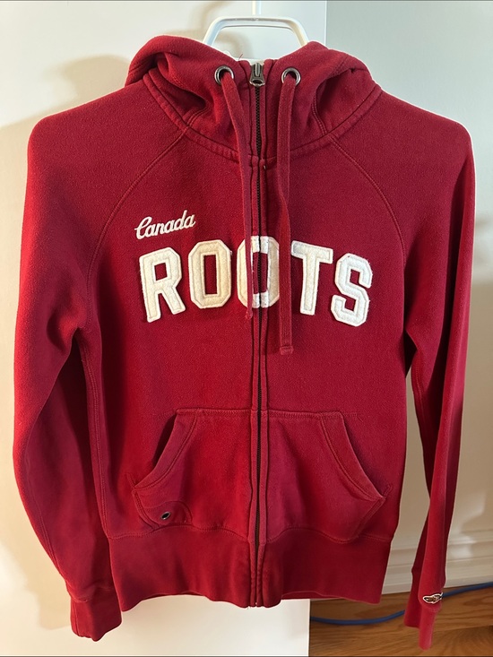 Roots Tops - Roots Women’s Red Zip Hoodie